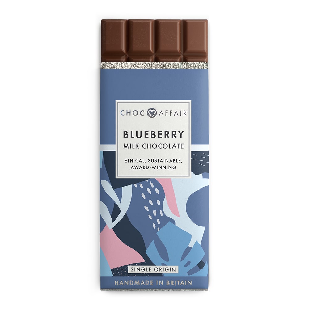 Choc Affair Blueberry Milk Chocolate Bar