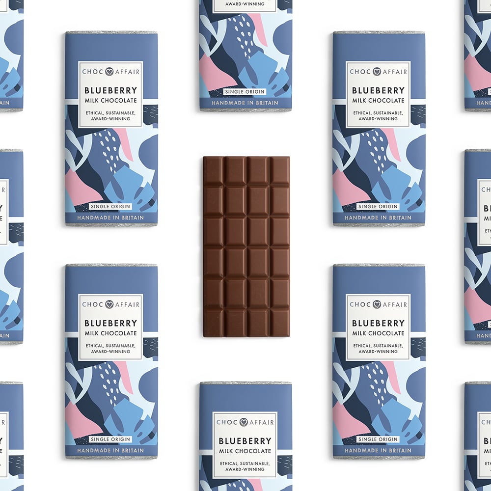 Choc Affair Blueberry Milk Chocolate Bar