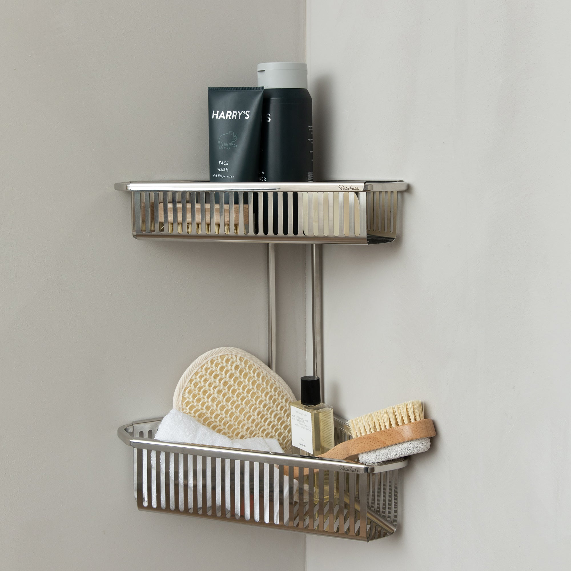 Robert Welch Burford Corner Shower Basket Double