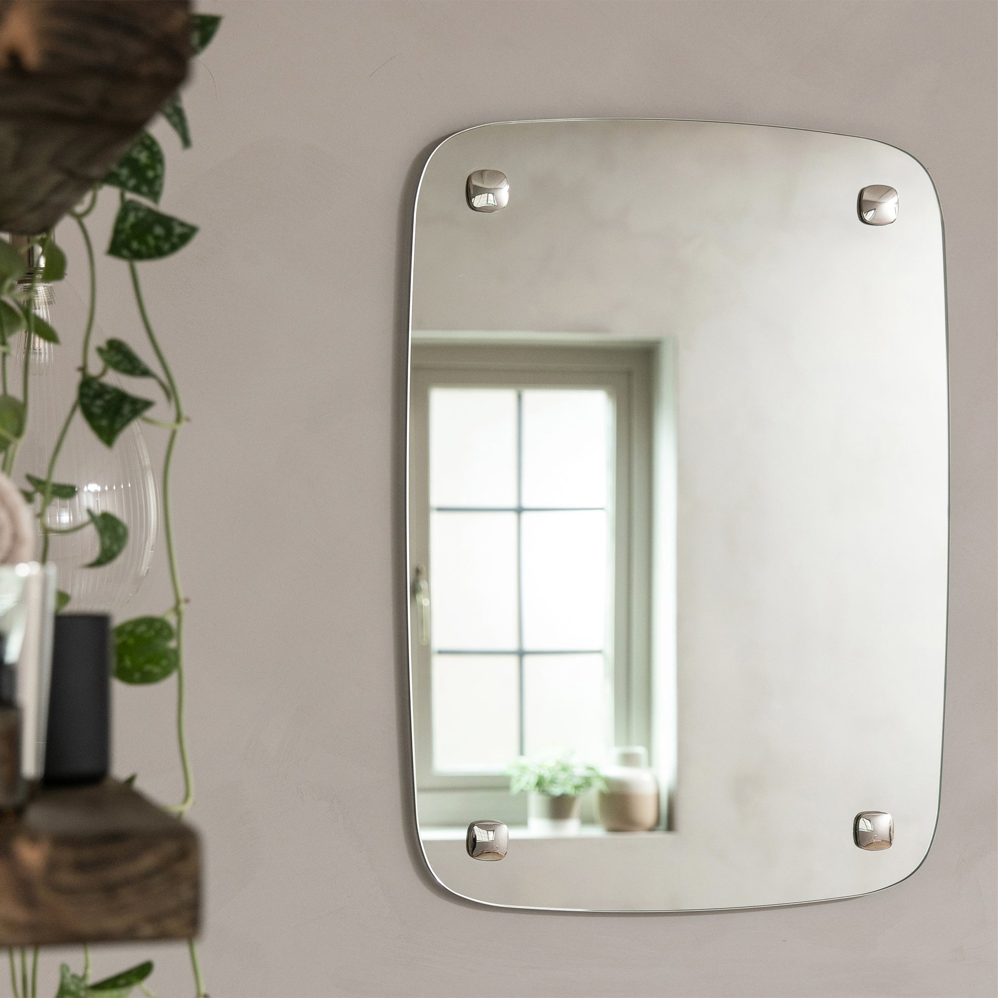 Robert Welch Burford Wall Mirror & Glass Shelf