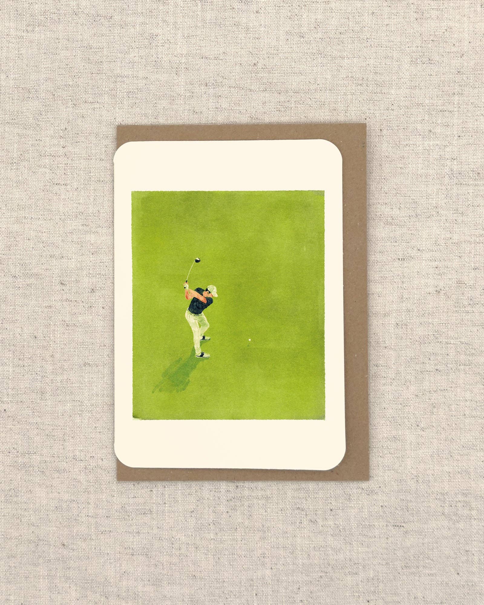 Swatch Golfer Greetings Card