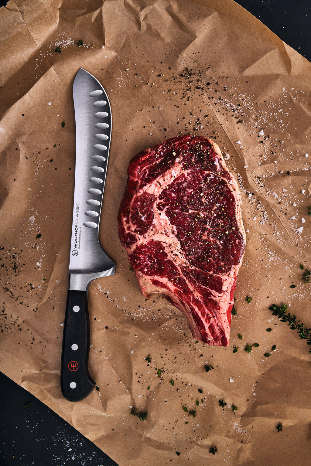 Wusthof Classic Butcher Knife with Hollow Edge 20 cm | 8 inch