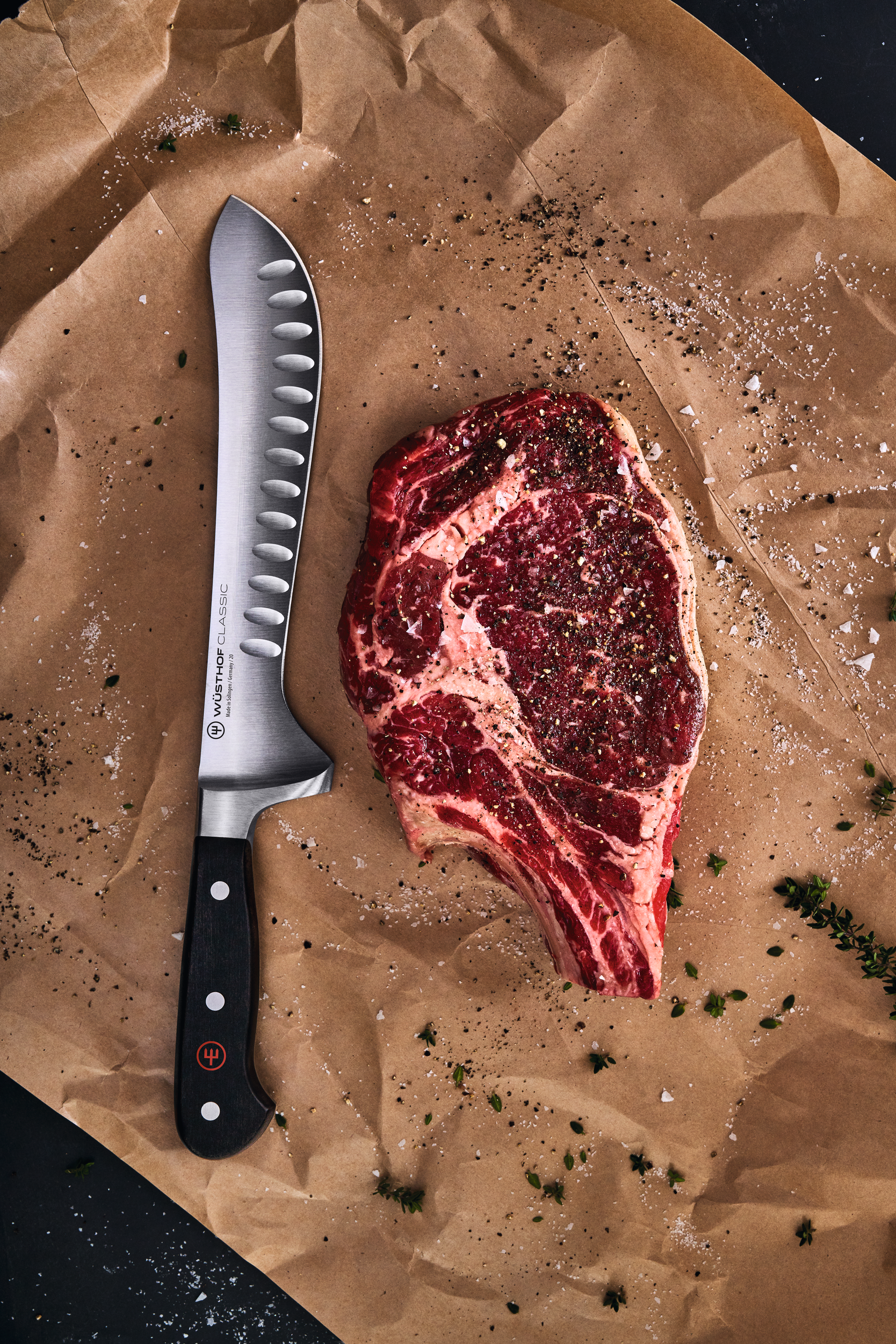 Wusthof Classic Butcher Knife with Hollow Edge 20 cm | 8 inch