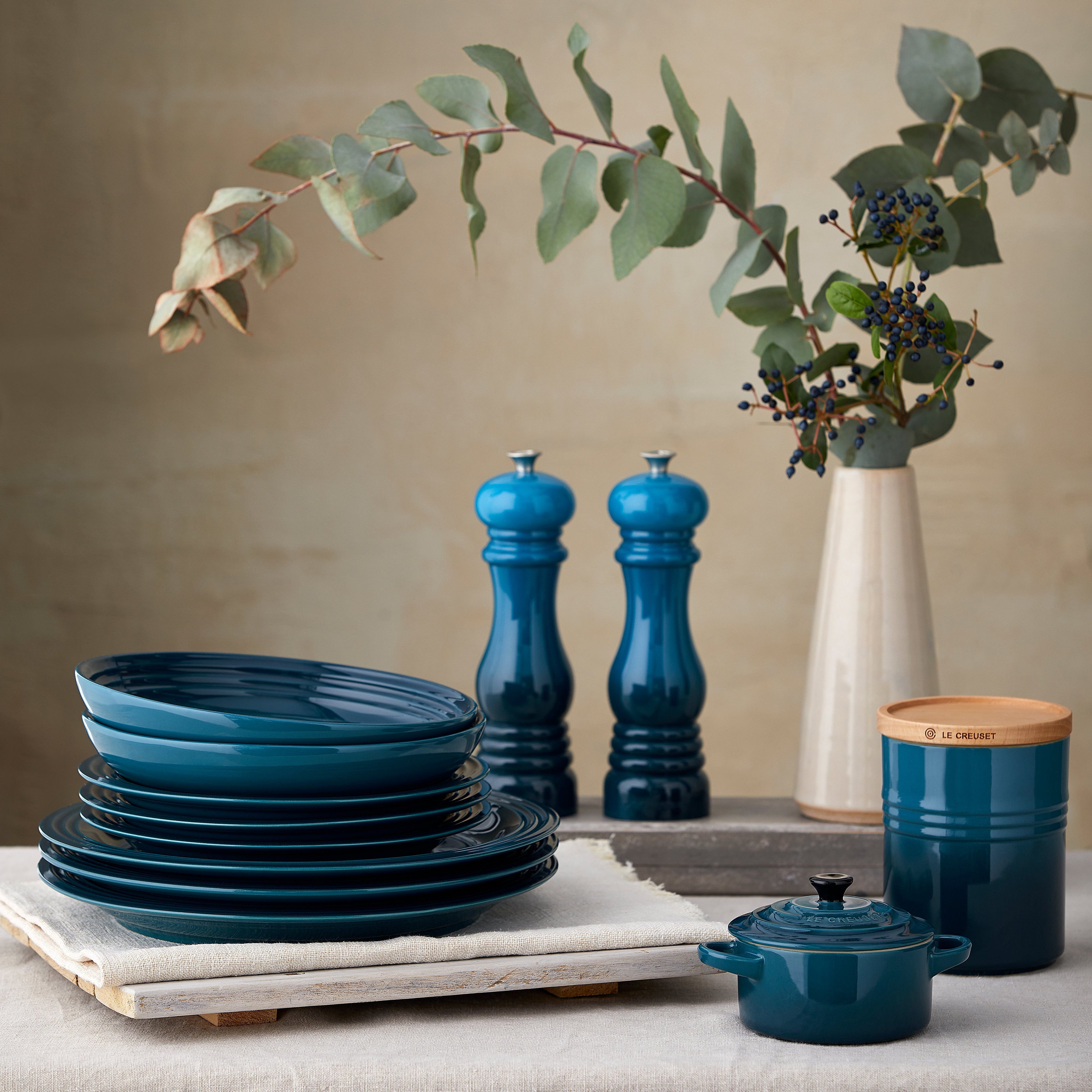 Le Creuset Set of 2 Salt & Pepper Mills Deep Teal