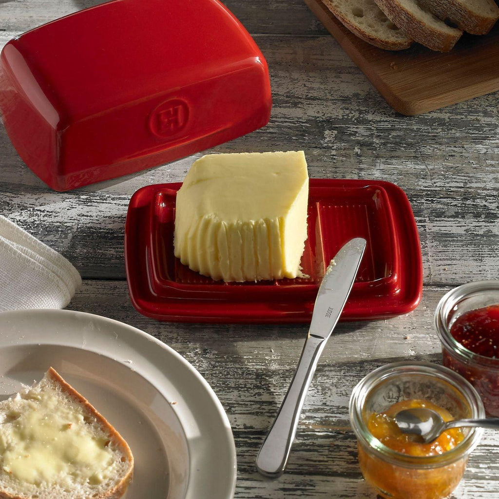 Emile Henry Butter Dish - Burgundy