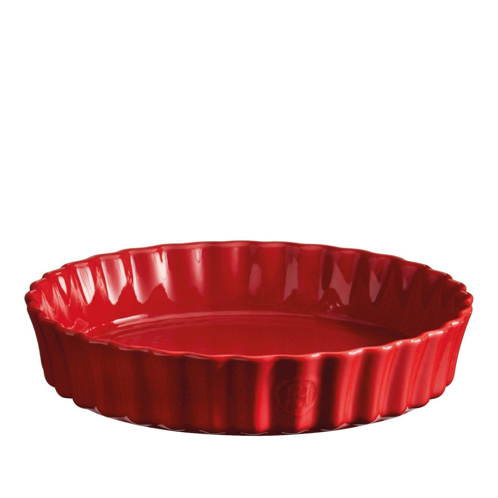 Emile Henry Deep Flan Dish 24cm - Burgundy