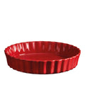 Emile Henry Deep Flan Dish 24cm - Burgundy