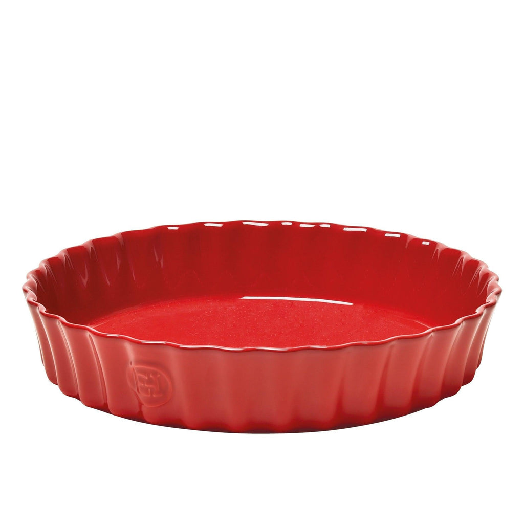 Emile Henry Deep Flan Dish 28cm - Burgundy