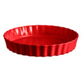Emile Henry Deep Flan Dish 24cm - Burgundy