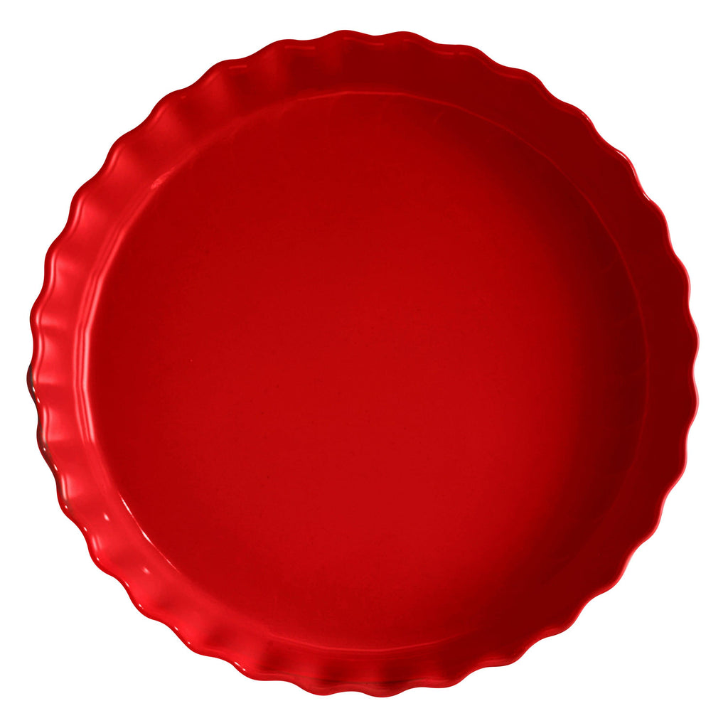 Emile Henry Deep Flan Dish 24cm - Burgundy