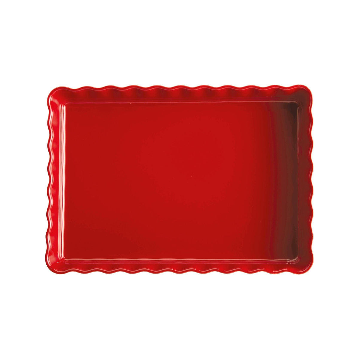 Emile Henry Deep Rectangular Tart Dish - Burgundy