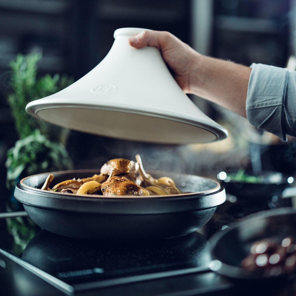 Emile Henry Delight Tagine 33.5cm -  White Lid/Slate Base