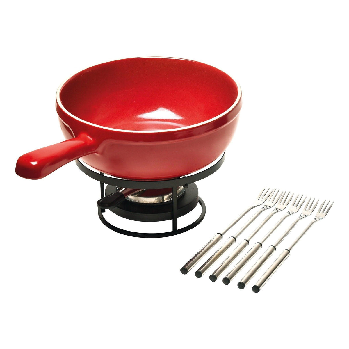 Emile Henry Fondue Set - Burgundy