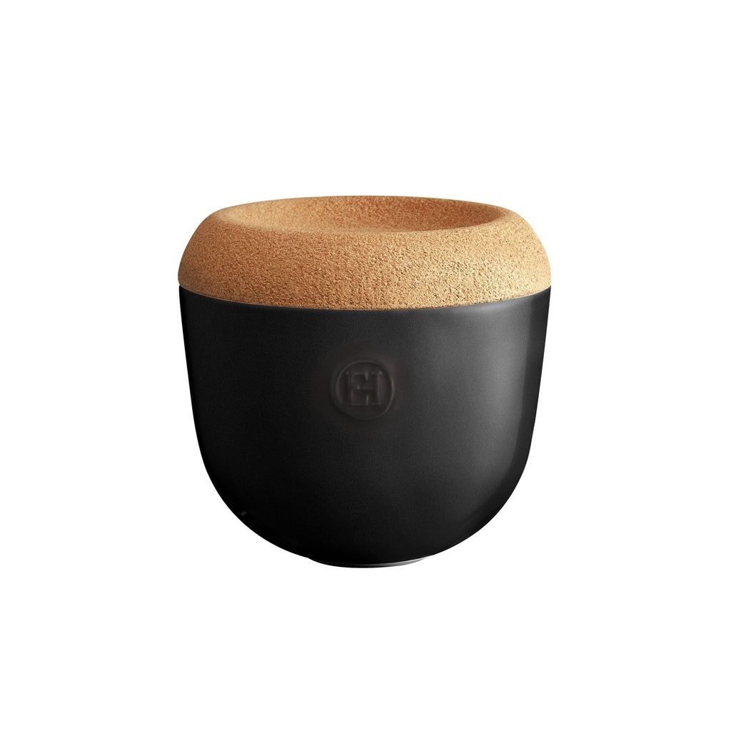 Emile Henry Garlic Pot - Black Truffle