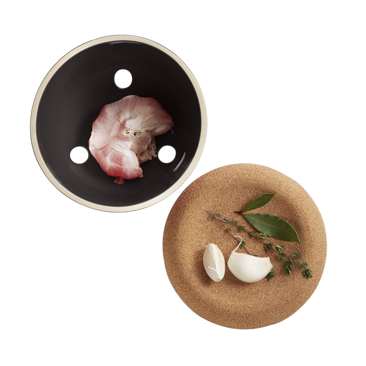 Emile Henry Garlic Pot - Black Truffle