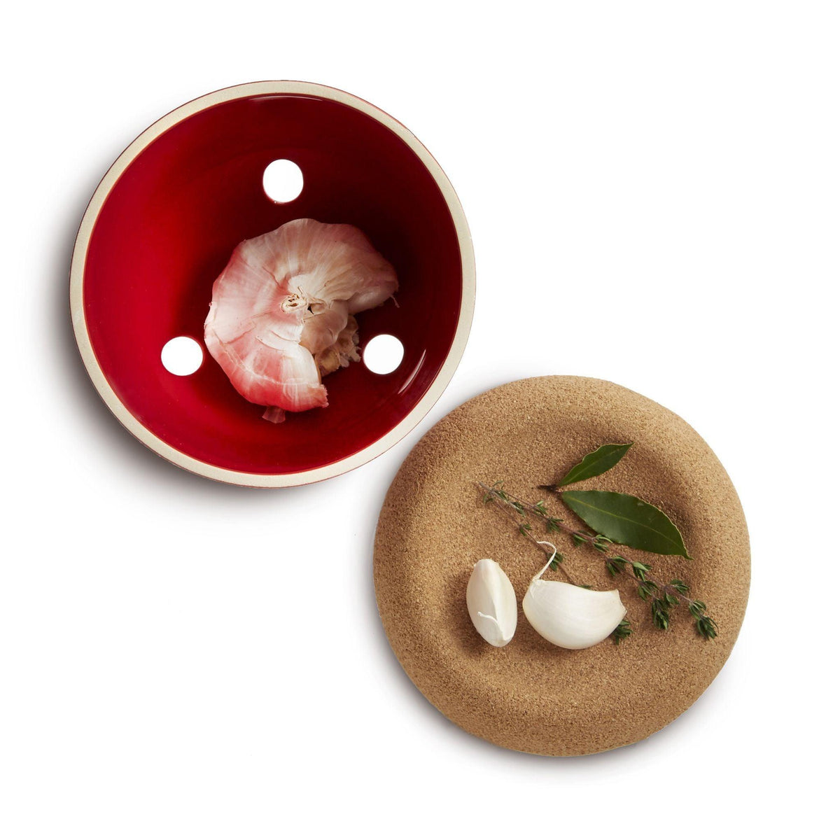 Emile Henry Garlic Pot - Burgundy
