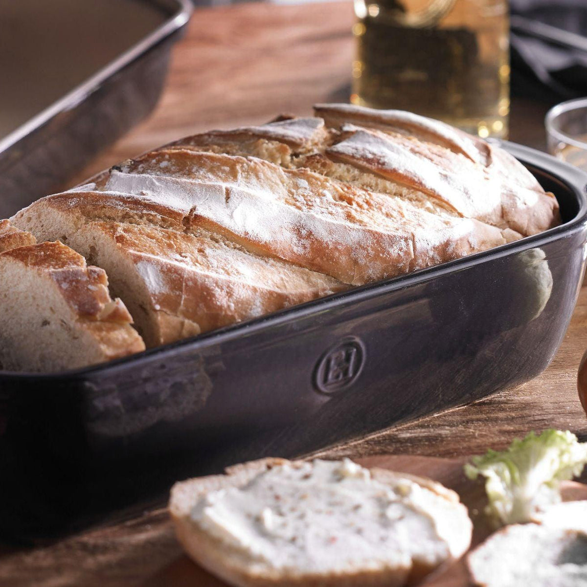 Emile Henry Large Bread Loaf Baker - Charcoal