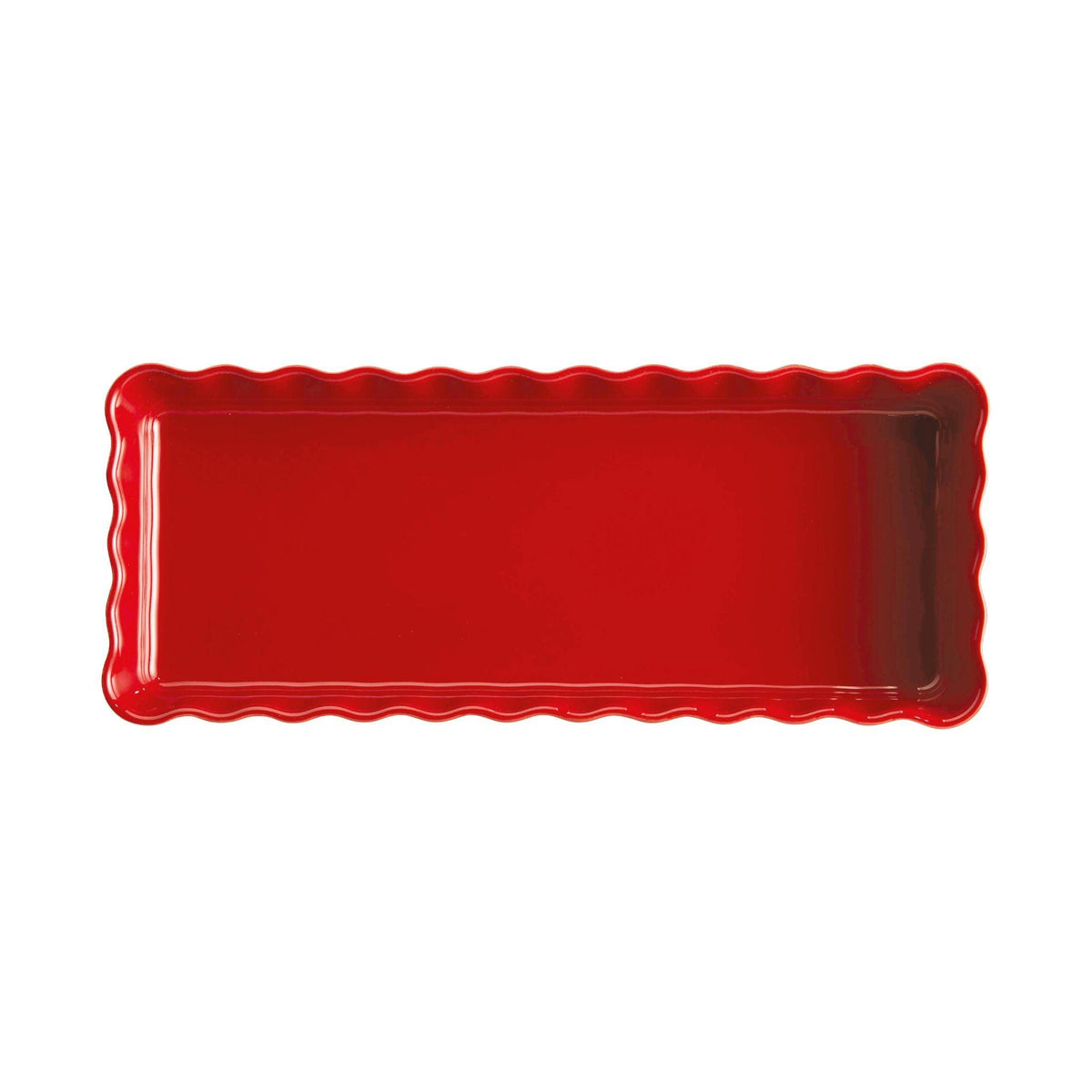 Emile Henry Slim Rectangular Tart Dish - Burgundy