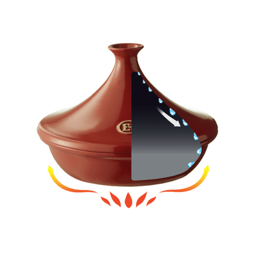 Emile Henry Tagine 32cm - Burgundy