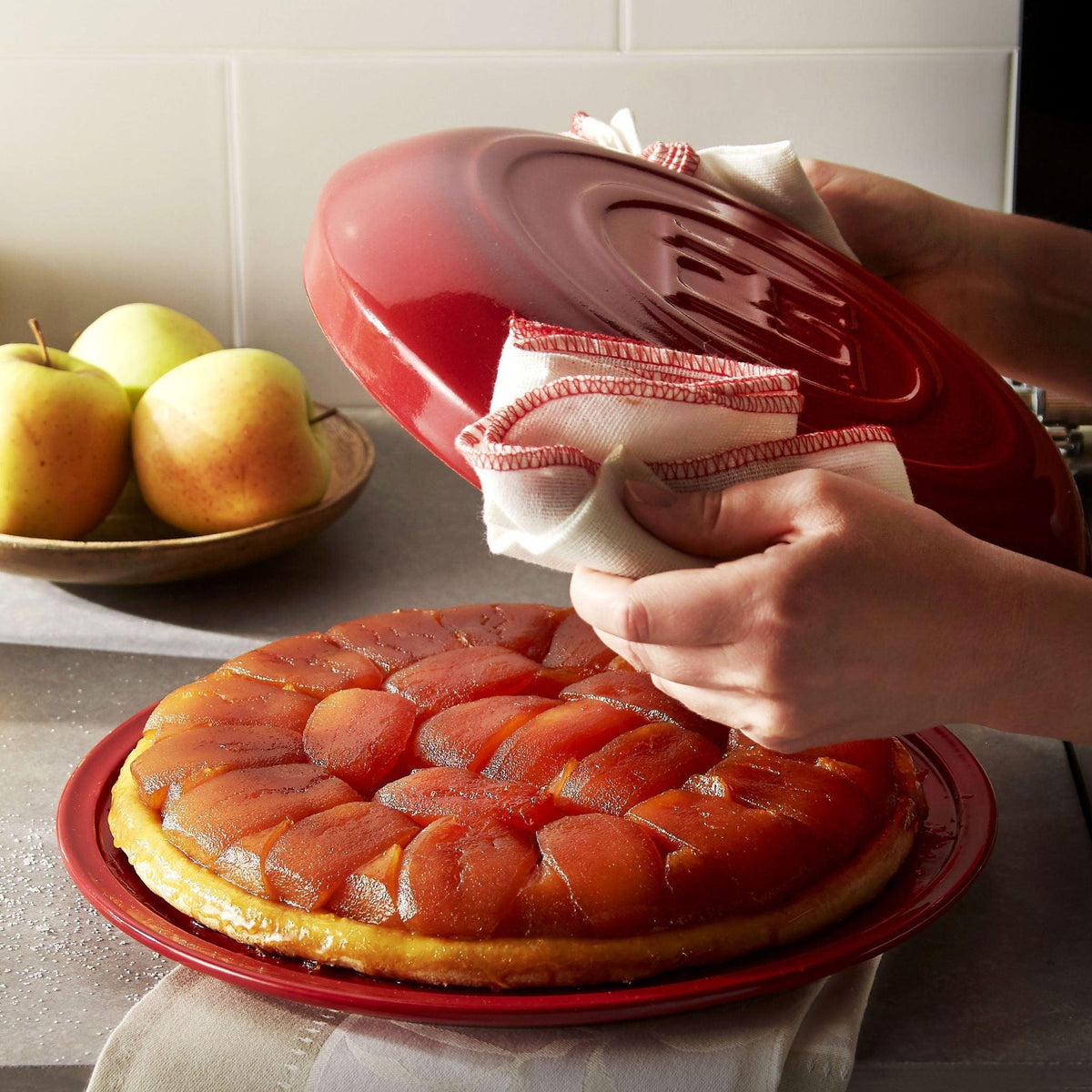 Emile Henry Tarte Tatin Set 28cm - Burgundy