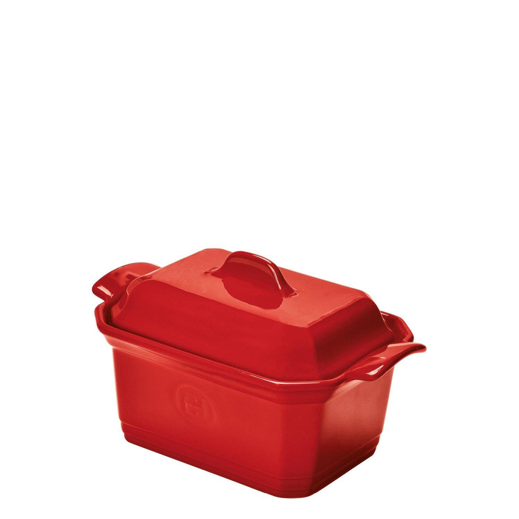 Emile Henry Terrine foie gras + presse 0.63L - Burgundy