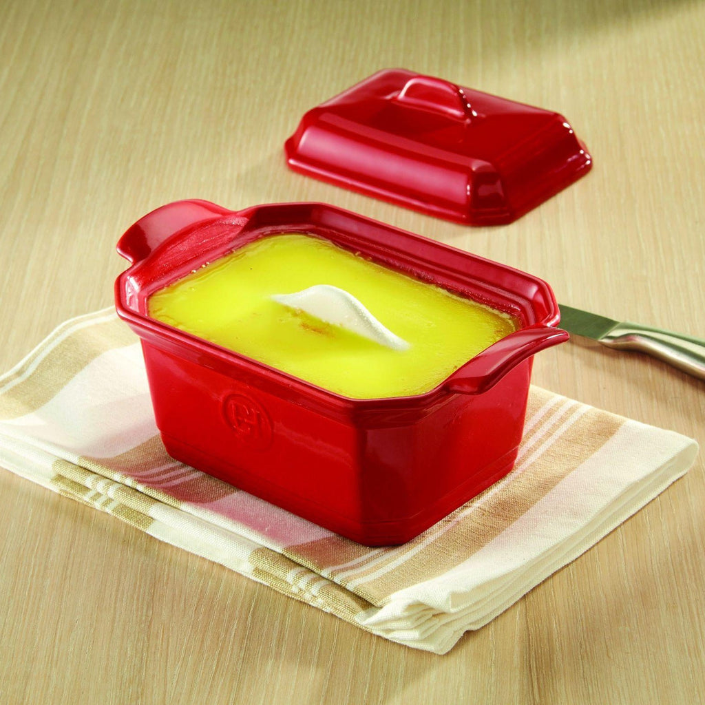 Emile Henry Terrine foie gras + presse 0.63L - Burgundy