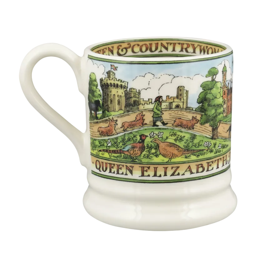 Emma Bridgewater Queen & Countrywoman Elizabeth II Half Pint Mug