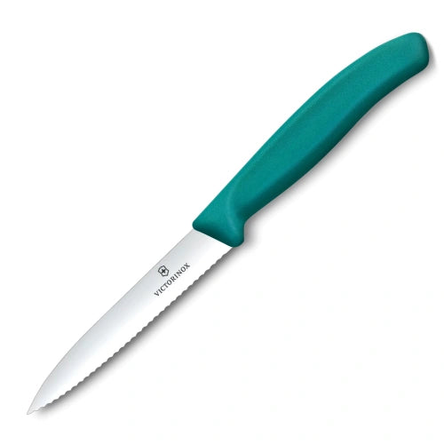 Victorinox Swiss Classic Serrated Kitchen Knife 10 Cm, Kale Green