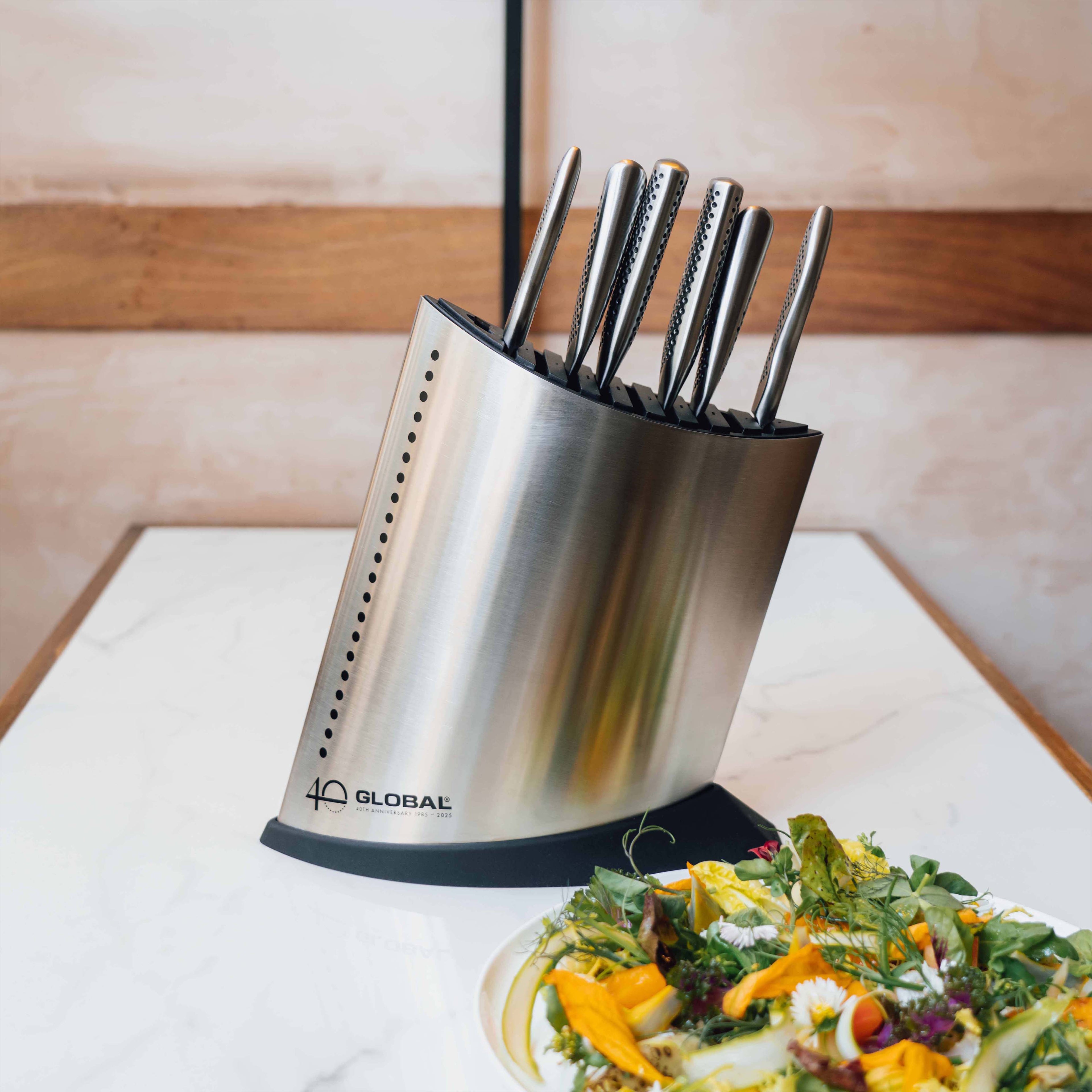 Global 40th Anniversary 7 Piece Knife Block Set G-51AN7-B