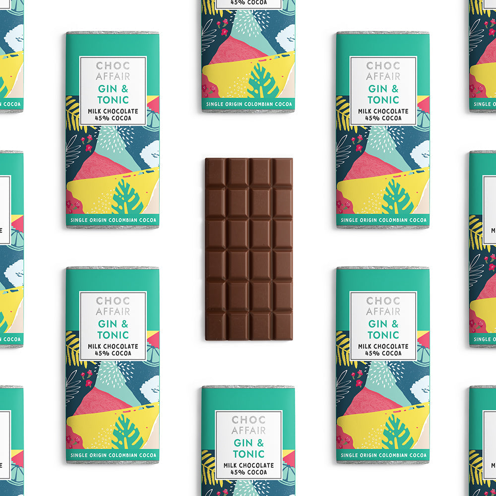 Choc Affair Gin & Tonic Milk Chocolate Bar