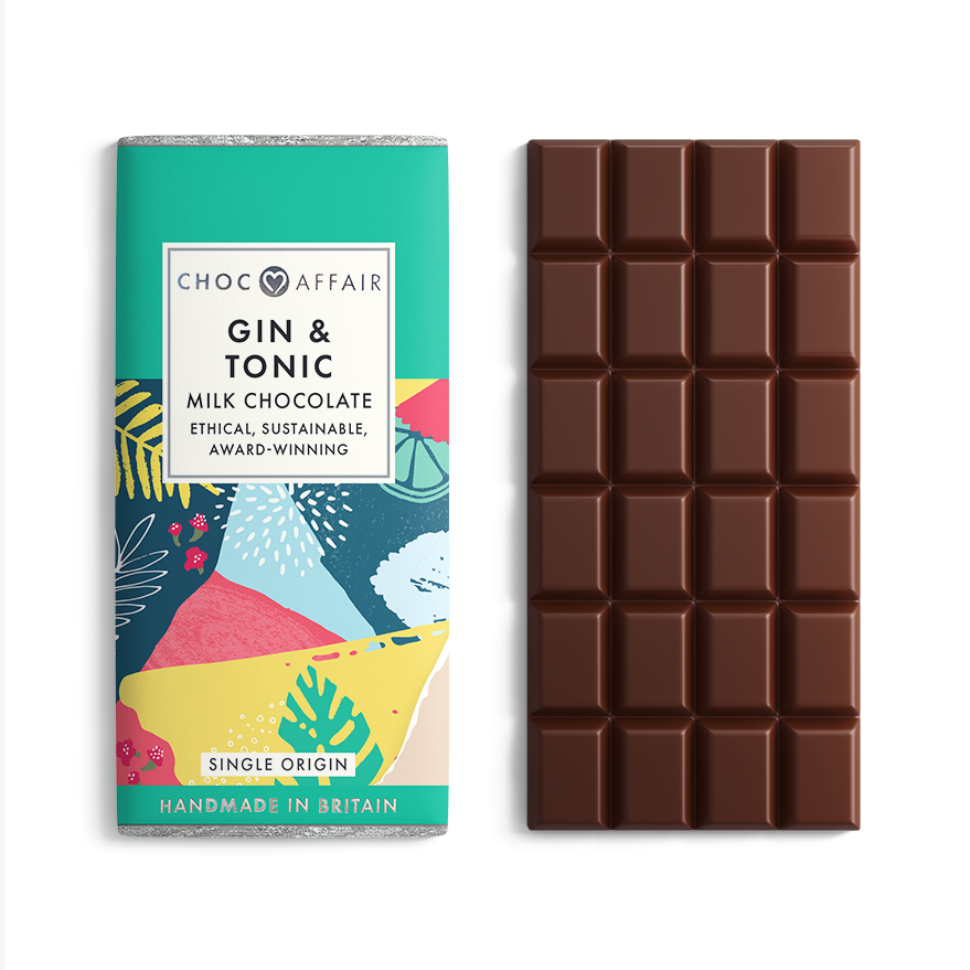 Choc Affair Gin & Tonic Milk Chocolate Bar