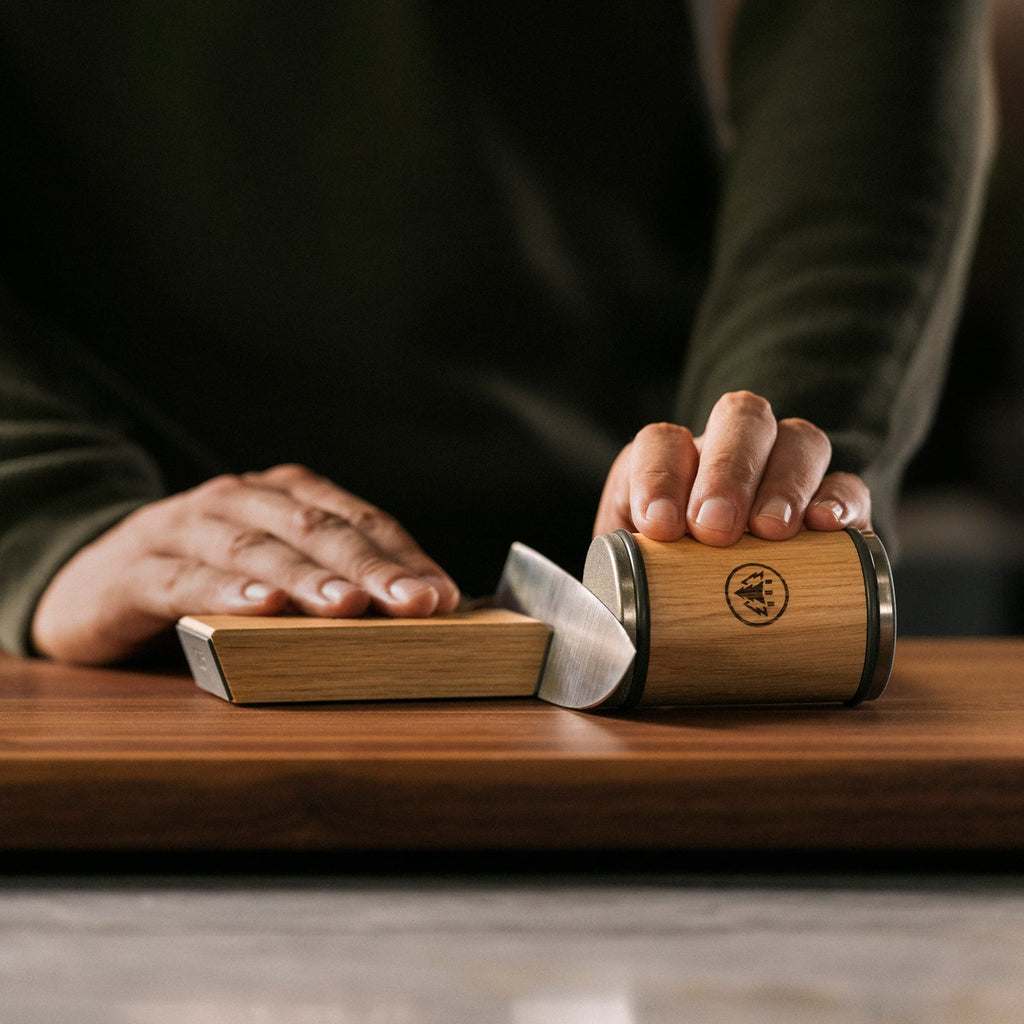 HORL 3 Knife Sharpener & Sharpening Set / Oak