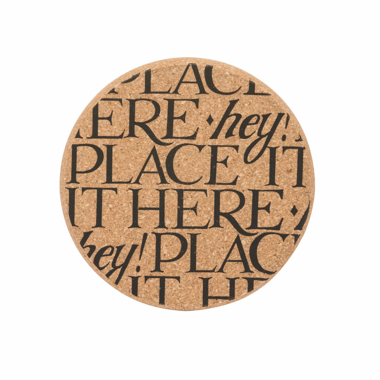 Black Toast Set of 4 Cork Coasters