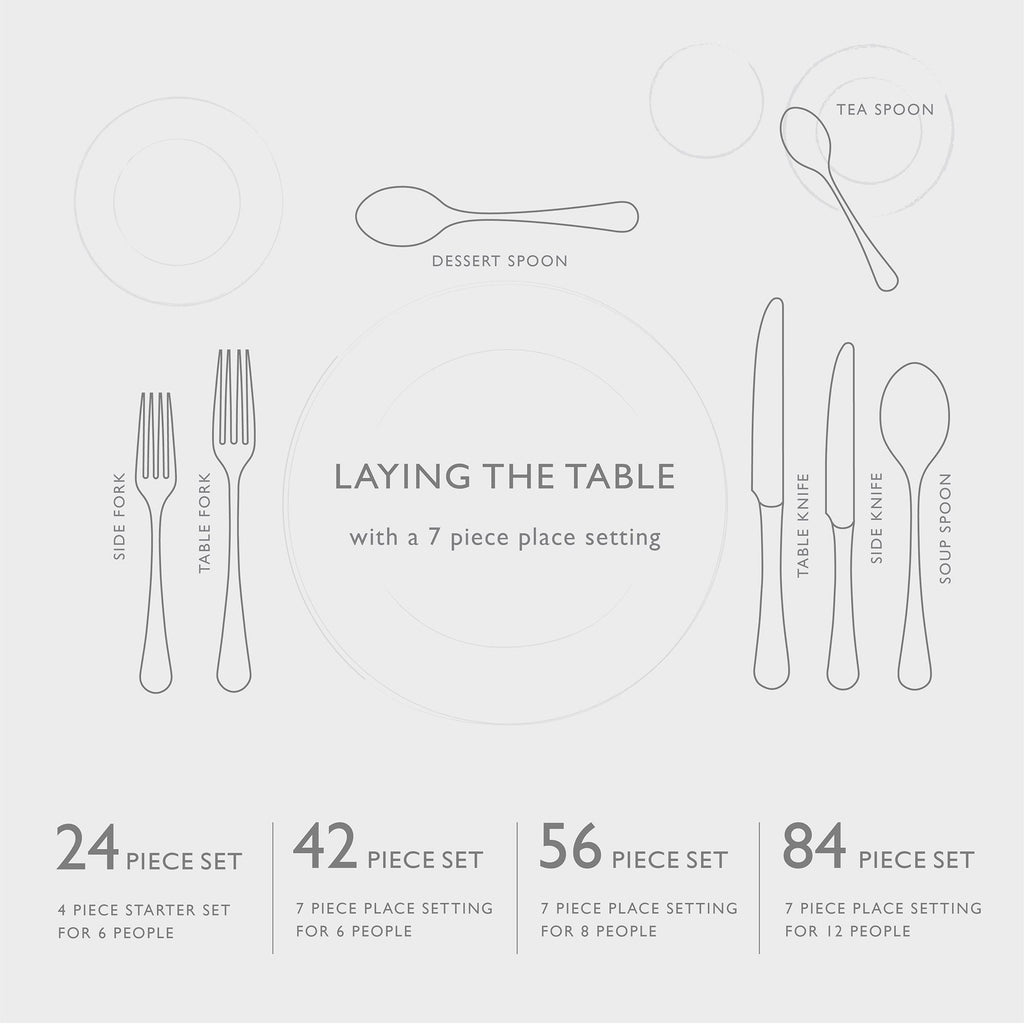 Ashbury Bright Cutlery Set, 42 Piece for 6 People