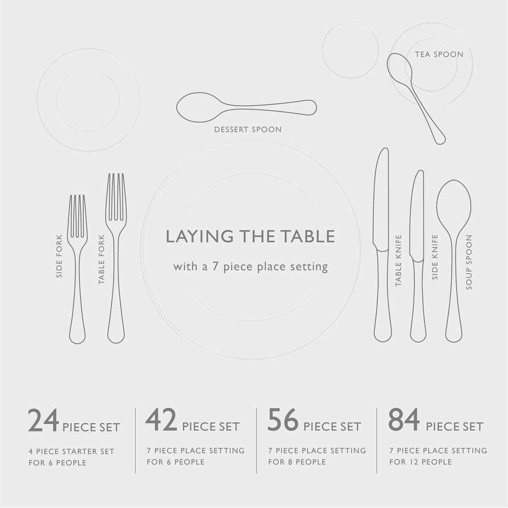Blokley Bright Cutlery Set, 84 Piece for 12 People