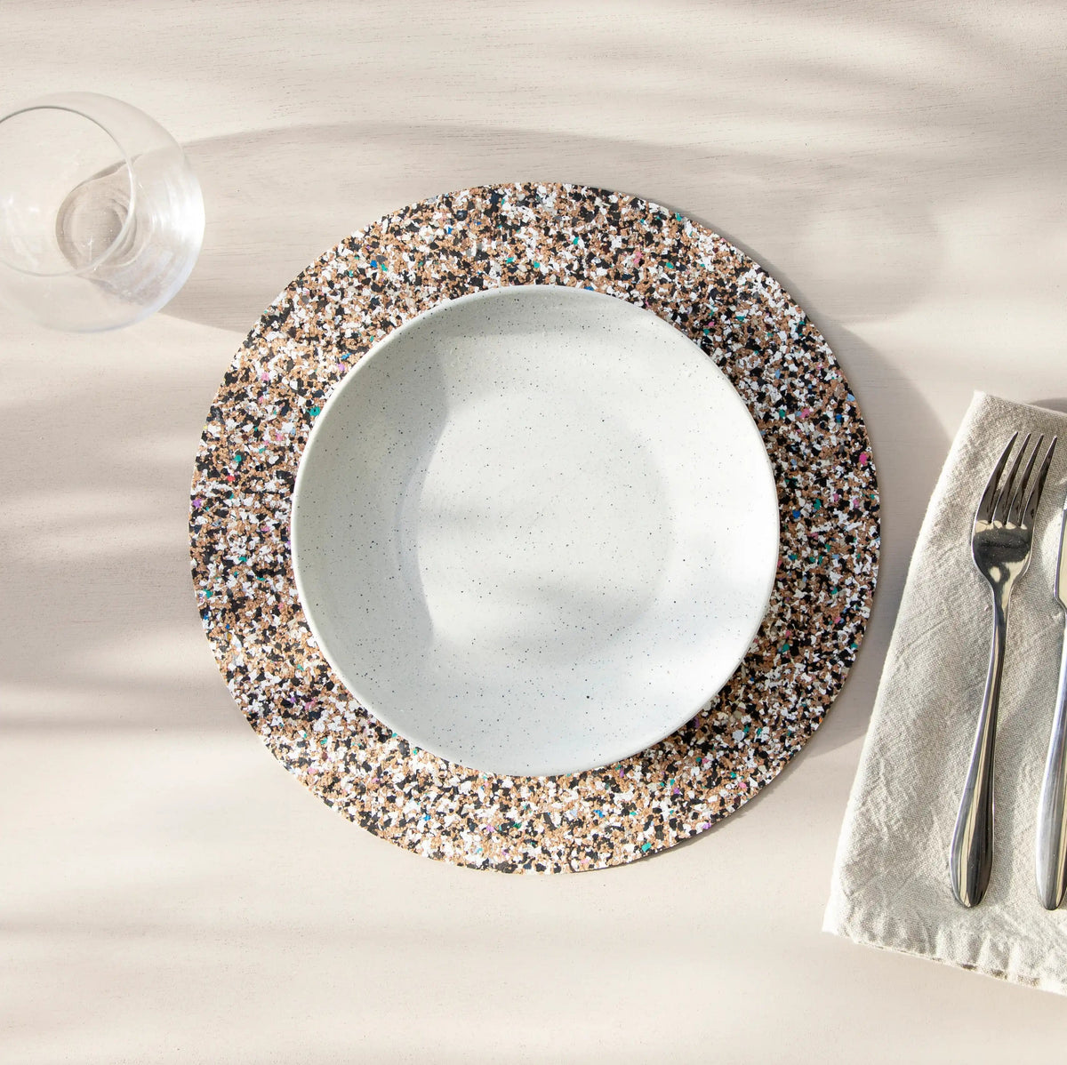 Beach Clean Round Placemats and Coasters Bundle | Table Set of 6