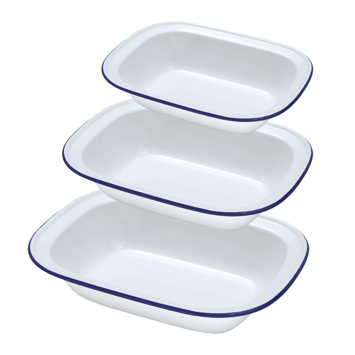 Falcon Enamel Oblong Pie Dishes (Various Sizes)
