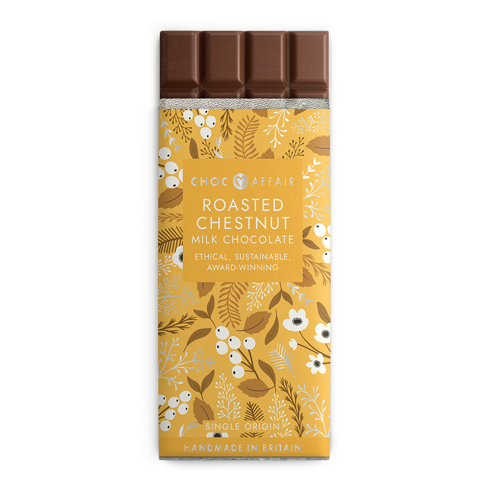 Choc Affair Roasted Chestnut Flavour Milk Chocolate Bar
