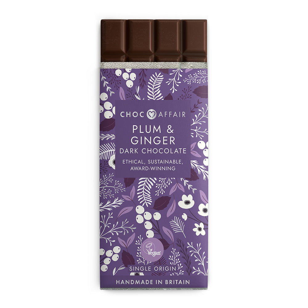 Choc Affair Plum & Ginger Dark Chocolate