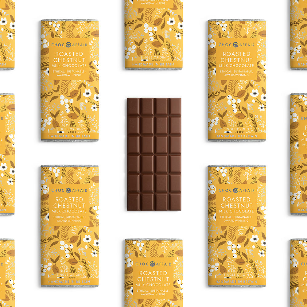 Choc Affair Roasted Chestnut Flavour Milk Chocolate Bar