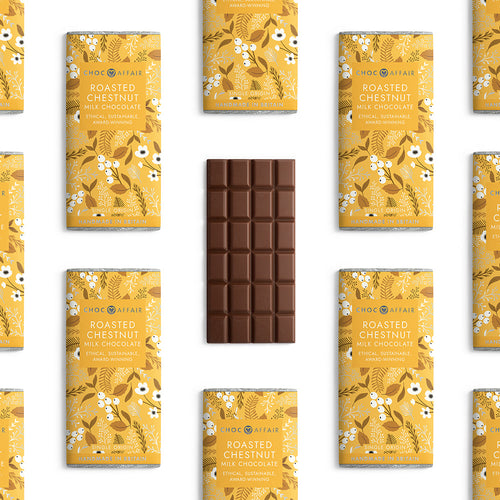 Choc Affair Roasted Chestnut Flavour Milk Chocolate Bar