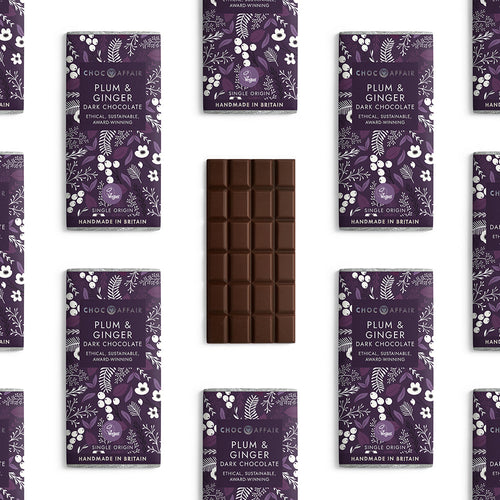 Choc Affair Plum & Ginger Dark Chocolate