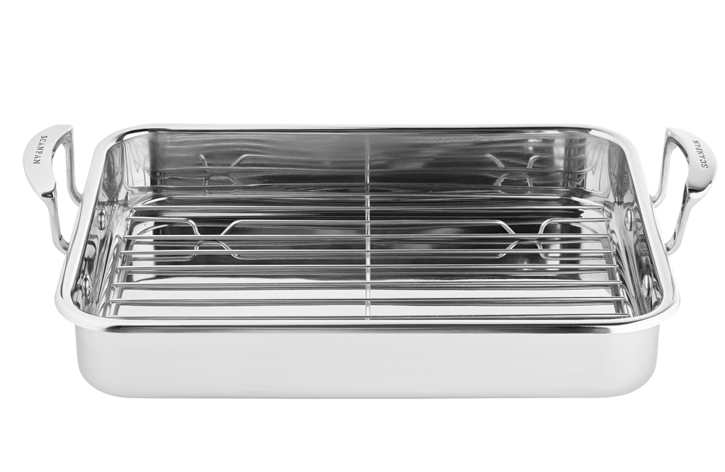 SCANPAN Impact Roasting Pan with Rack - 42.5cm x 26cm