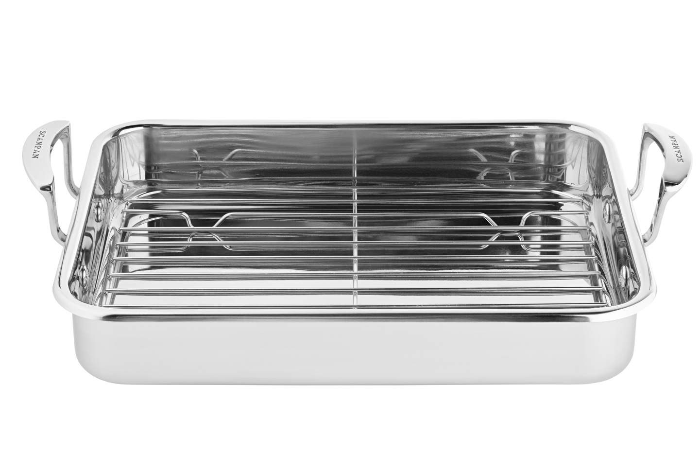 SCANPAN Impact Roasting Pan with Rack - 42.5cm x 26cm