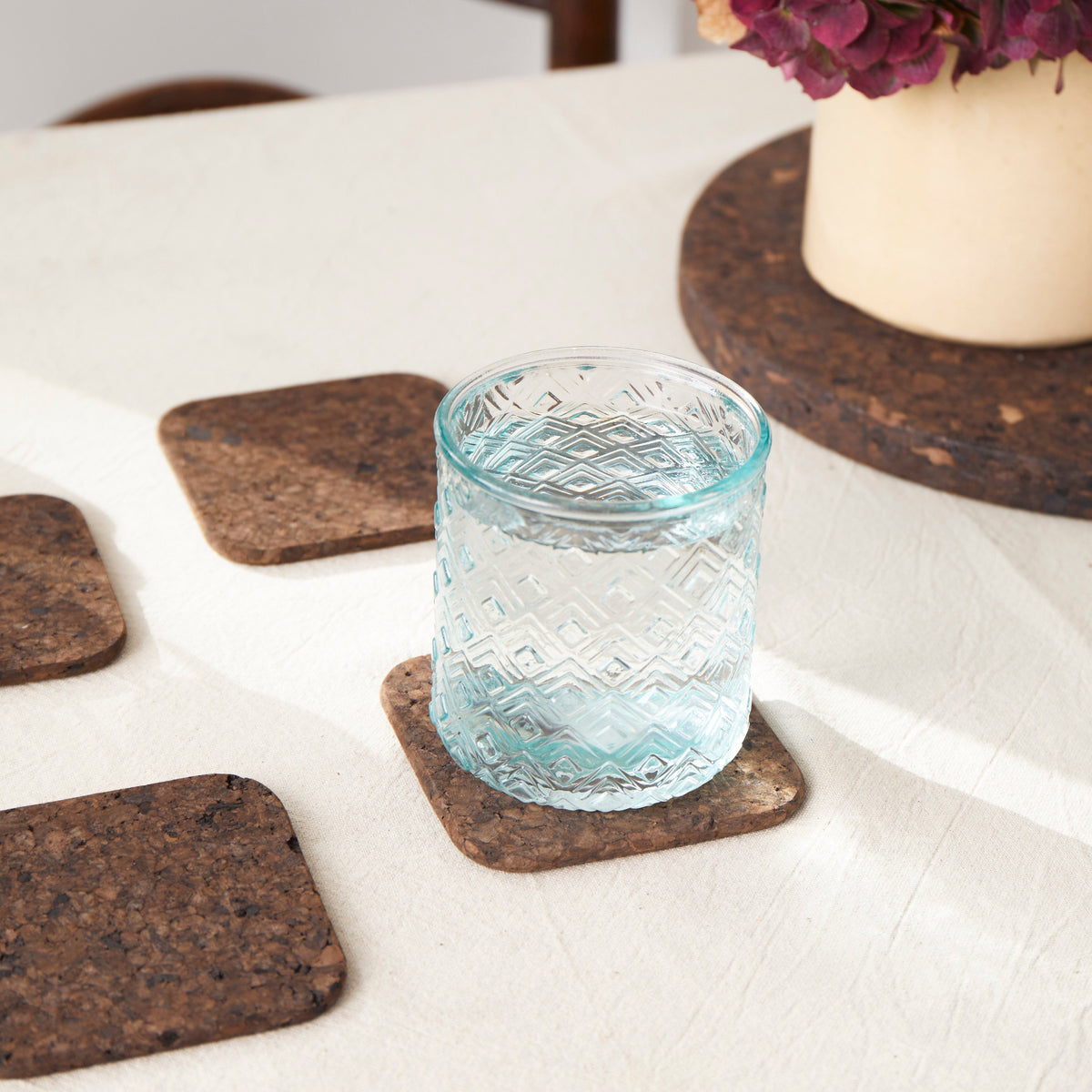 Smoked Cork Coasters | Square | Set of 4