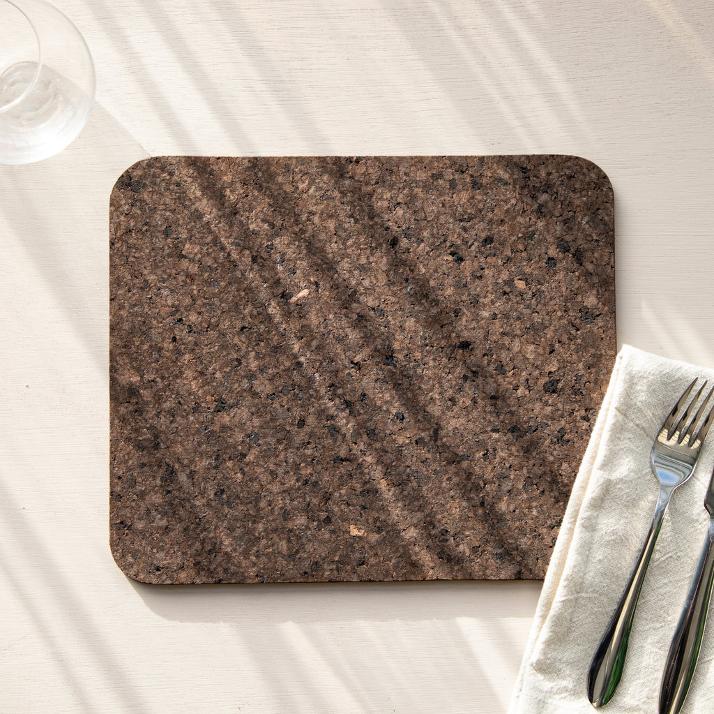 Smoked Cork Placemats | Rectangle | Set of 4