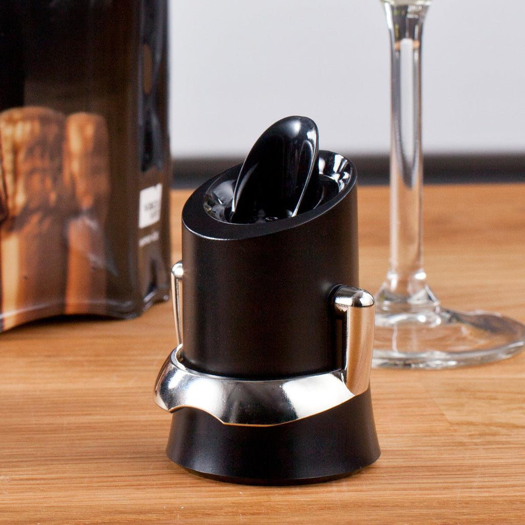 Vacu Vin Champagne Saver & Server - Black