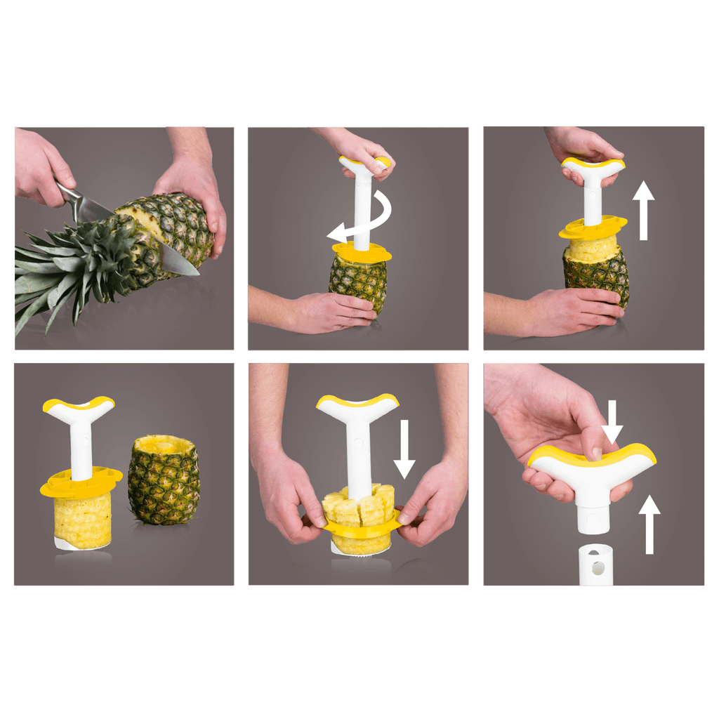Vacu Vin Pineapple Slicer & Wedger - White/Yellow