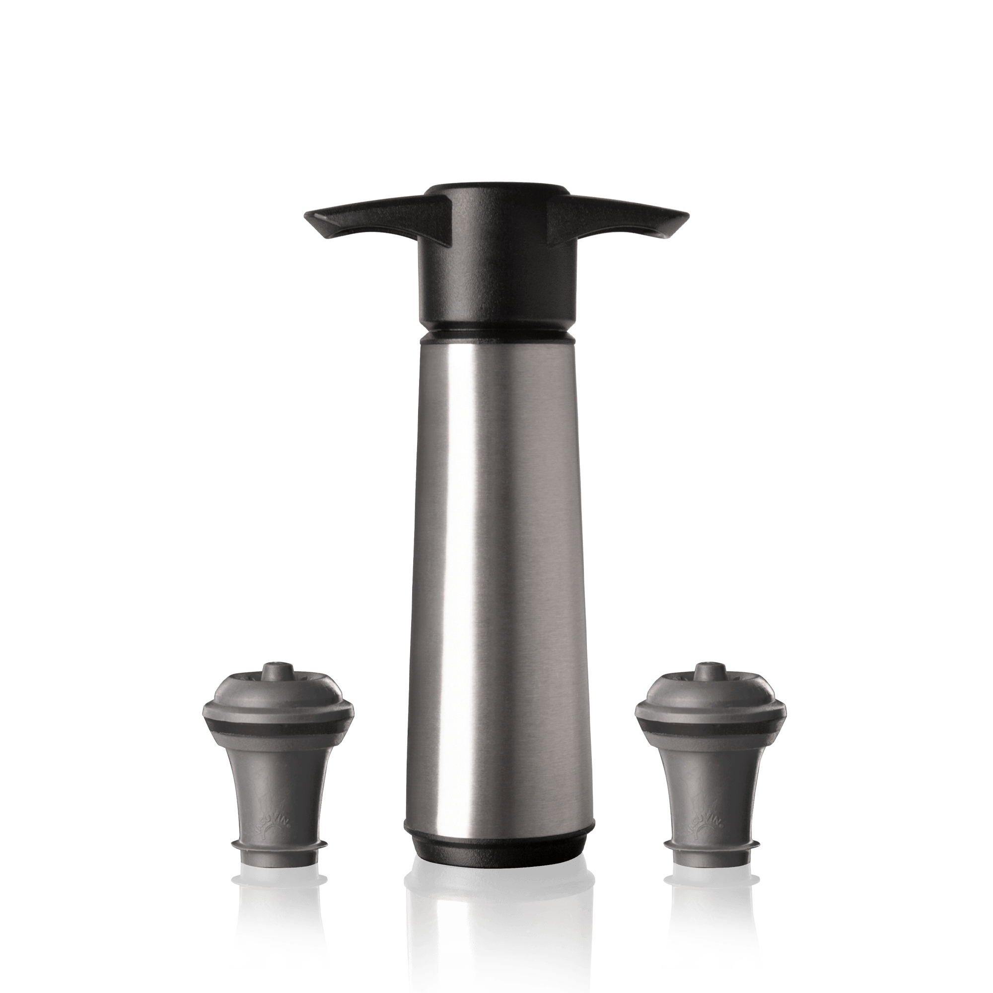 Vacu Vin Wine Saver Stainless Steel (1 Pump, 2 Stoppers)