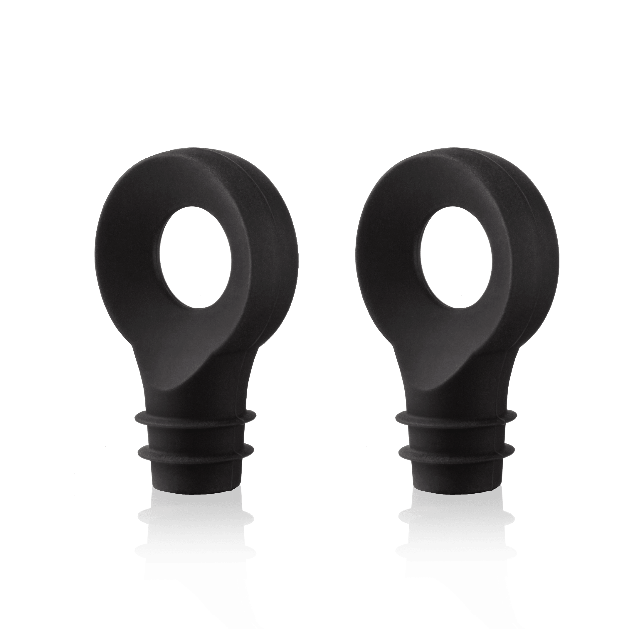 Vacu Vin Wine Stopper Black - Set of 2